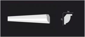 Карниз Decor-Dizayn DD09 Белая Лепнина Д2000хВ21хТ14 / Декор Дизайн.