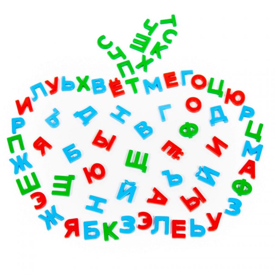 Набор "Три кота" буквы на магнитах (66 штук) (в пакете)