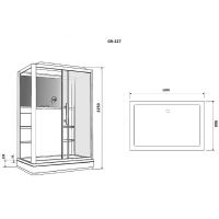 Душевая кабина Grossman 120x90 GR227L с гидромассажем схема 10