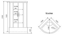 Душевая кабина Timo Eco 100x100 TE-0700 схема 12