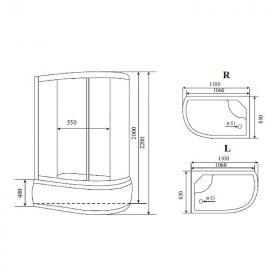 Душевая кабина Timo Standart 120x85 L T-6620 S F без гидромассажа ФОТО