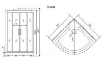 Душевая кабина Timo Standart 90x90 T-1109 схема 14