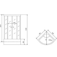 Душевая кабина Timo Standart 90x90 T-6690 S F без гидромассажа схема 2