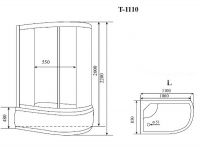 Душевая кабина Timo Standart 110х85 T-1110PL без гидромассажа схема 3