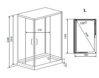 Душевая кабина Timo Premium 120x90 H-515 с баней для квартиры схема 3