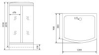 Душевая кабина Timo Lux 120x90 T-7715 с гидромассажем схема 32