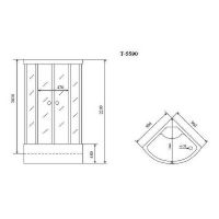 Душевая кабина Timo Standart 90x90 T-5590 схема 9