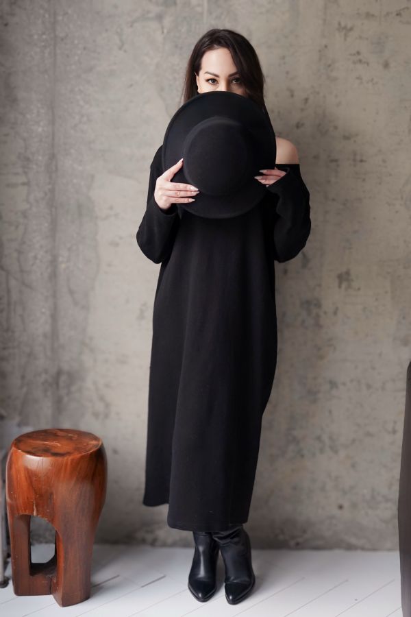 Платье Nebbia бесшовное черное