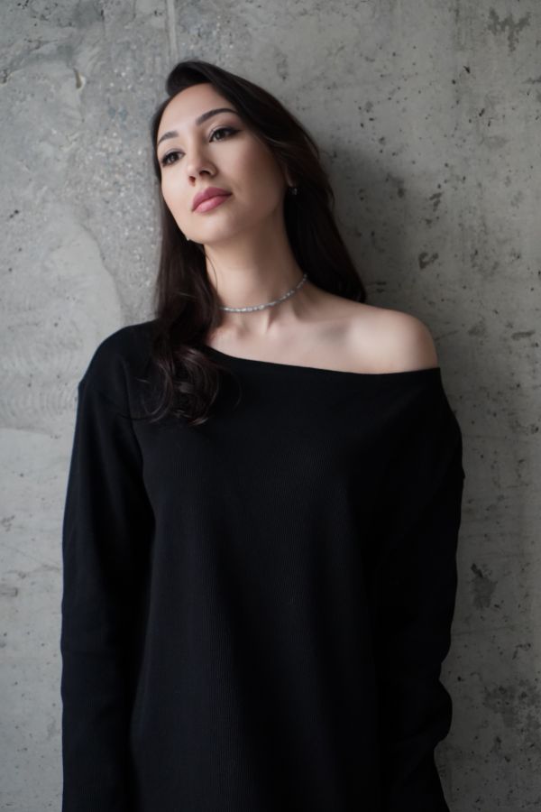 Платье Nebbia бесшовное черное