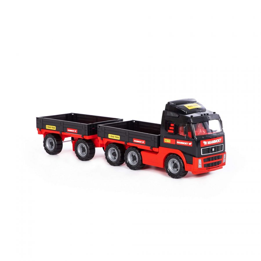 Автомобиль бортовой "MAMMOET" с прицепом (в сеточке)