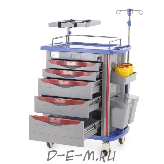 Тележка медицинская MedMos ЕТ750-01 (ТМ-001АН-00)