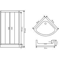 Душевая кабина Cerutti SPA Viva 90х90 91 без гидромассажа схема 6