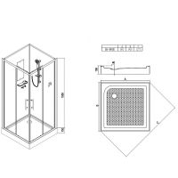 Душевая кабина Esbano ES-90CK 90x90 ESKB90CK без гидромассажа схема 19