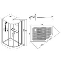 Душевая кабина Esbano ES-115CR 115x85 L ESKB115CRL без гидромассажа схема 21