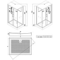 Душевая кабина Esbano ESW-108CKR 100x80 ESKW108CKR без гидромассажа схема 17