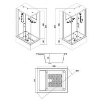 Душевая кабина Esbano ES-129CKRB 120x90 L ESKB129CKRBL без гидромассажа схема 21