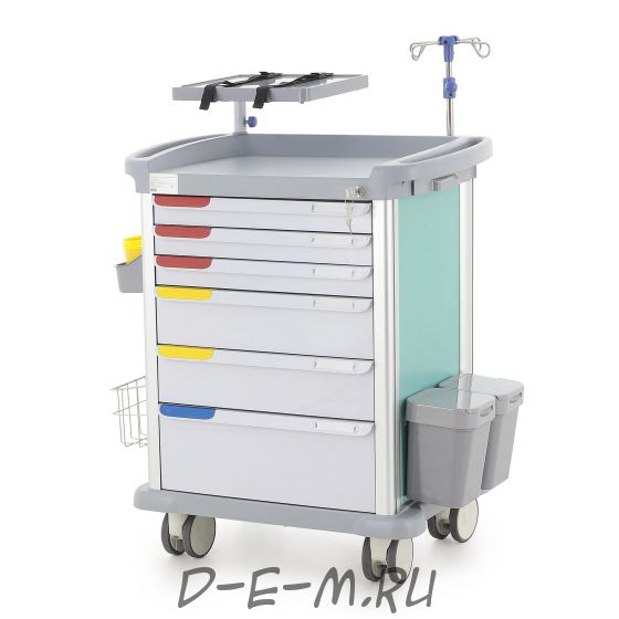 Тележка медицинская по ТУ 32.50.50-009-98238288-2018 MedMos РЕТ05 (ТМ-008АН-00)