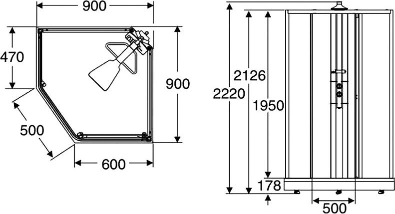 Душевая кабина 90x90 IDO Showerama 8-5 4985013909 схема 12