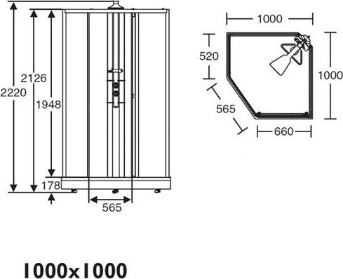 Душевая кабина 100x100 IDO Showerama 8-5 4985117010 схема 11