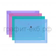 Конверт B5 на кнопке ErichKrause Glossy Vivid полупрозрачный 47120