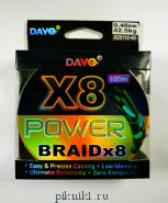 Плетеный шнур DAYO POWER BRAID X8, 100м