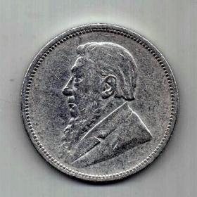 2 шиллинга 1893 Южная Африка Редкий год XF Трансвааль