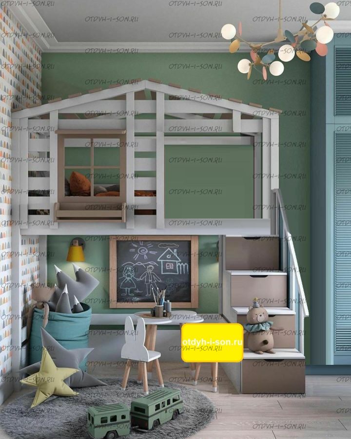 Кровать-чердак Домик Roof Corner №40СS