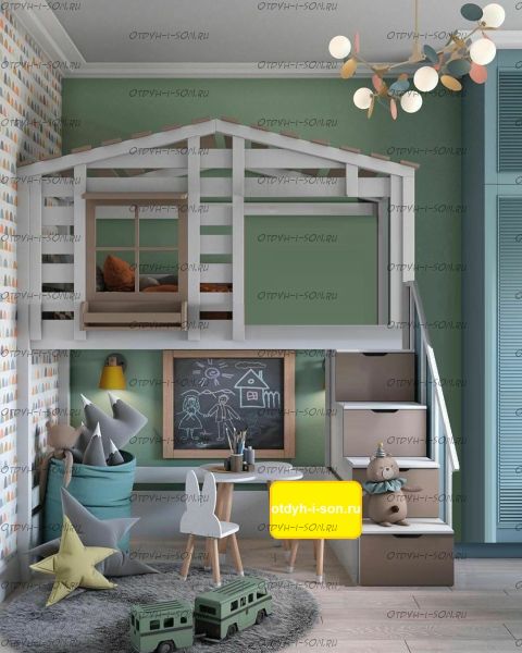 Кровать-чердак Домик Roof Corner №40СS