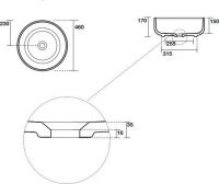 Раковина Kerasan Ciotola 430201 46х46 см схема 4