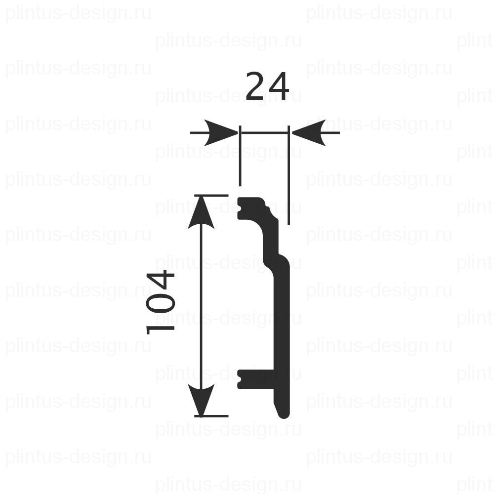 РХ003 Cosca плинтус экополимер 104х24