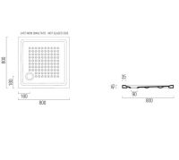 Поддон для душа GSI 80х80 см 438411 схема 2