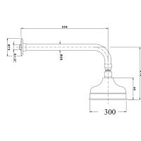 Nicolazzi Doccia 5701CR30 Верхний душ _ 300 мм схема 3