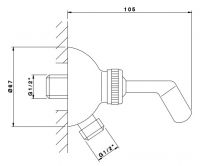 Nicolazzi Doccia C7124BZ Подключение для душевого шланга с держателем душа схема 2