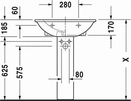 Пьедестал для раковины Duravit Darling New 0858240000 ФОТО