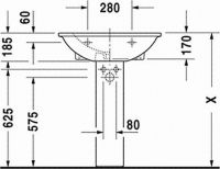 Пьедестал для раковины Duravit Darling New 0858240000 схема 4