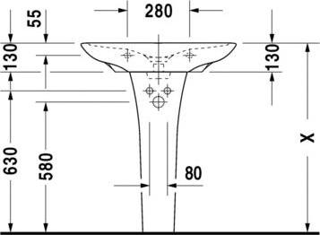 Пьедестал для раковины Duravit PuraVida 0858100000 ФОТО