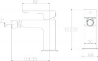 Смеситель для биде Omnires Parma PM7421IN схема 2