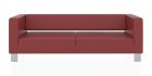 Трёхместный диван Горизонт 2200x900x730 мм (Цвет обивки красный)