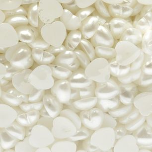 Полужемчужины в форме Сердца 8х8 мм ц. перламутр (140 шт./компл.)