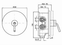 Смеситель Zucchetti Isystick для душа ZP1090 схема 1