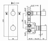 Смеситель Zucchetti Pan для душа ZT28646 схема 1