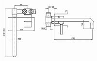 Смеситель Zucchetti Pan для раковины ZP6124 схема 1