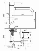 Смеситель Zucchetti Pan для раковины ZP6218 схема 1