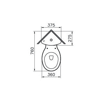 Унитаз-компакт напольный угловой 9754B003-7200 VITRA Arkitekt схема 5