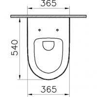 Унитаз подвесной 4448B003-0075 VITRA Sento схема 6