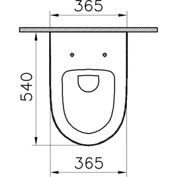 Унитаз подвесной 4448B003-0075 VITRA Sento схема 6