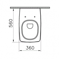 Унитаз подвесной 5676B003-0075 VITRA Metropole схема 5