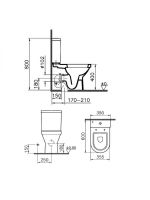 Унитаз-компакт напольный 9798B003-7200 VITRA S50 схема 4