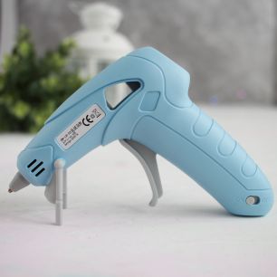 Перезаряжаемый аккумуляторный клеевой пистолет голубой