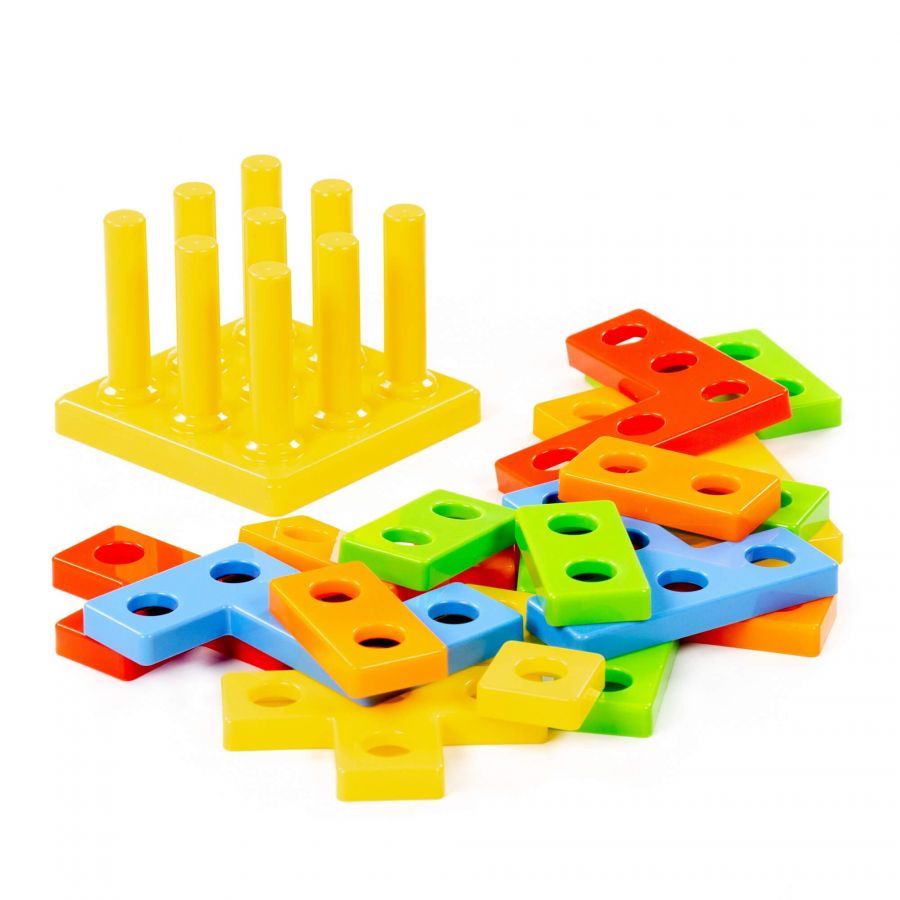 Игрушка развивающая "3D пазл" №1 (23 элемента) (в сеточке)